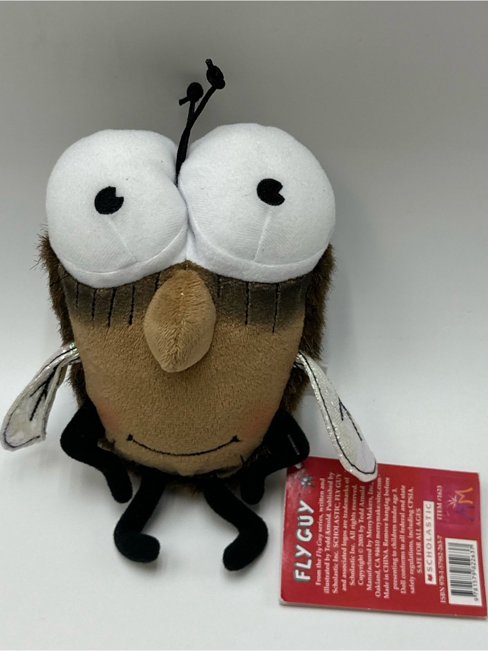 Plush Fly Guy Character Toy - Brown & White